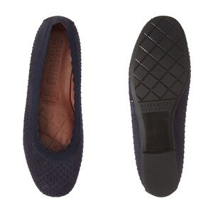 Hispanitas NEW Bethel Navy Blue Suede Leather Flats Size 36 6